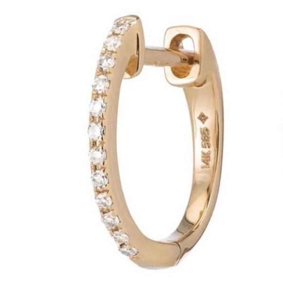 Ariel Gordon Jewelry - Ariel Gordon Gold Pavé Diamond Huggie - Single